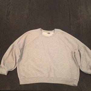 Oversized bell sleeve sweatshirt